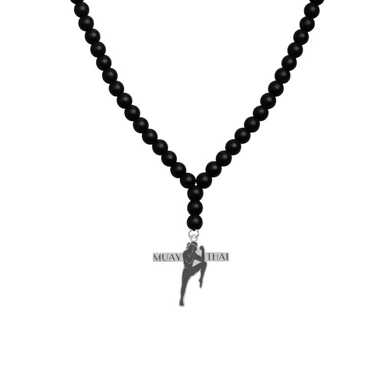 گردنبند هایکا طرح رزمی کار موی تای کد bg.jh 71