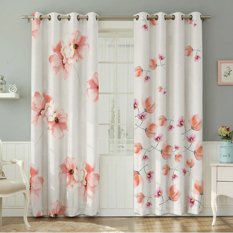 پرده نیروانا طرح گل  مدل مخمل کد 8422 سایز 140×280 سانتی متر