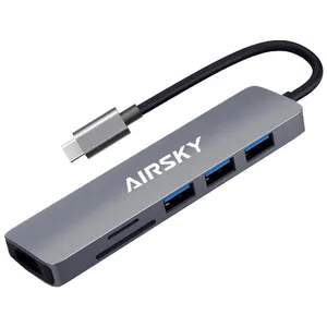 مبدل USB-C به HDMI/USB/TF ایراسکای مدل 4k-13