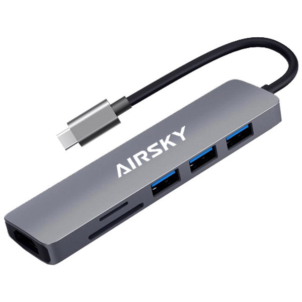 مبدل USB-C به HDMI/USB/TF ایراسکای مدل 4k-13