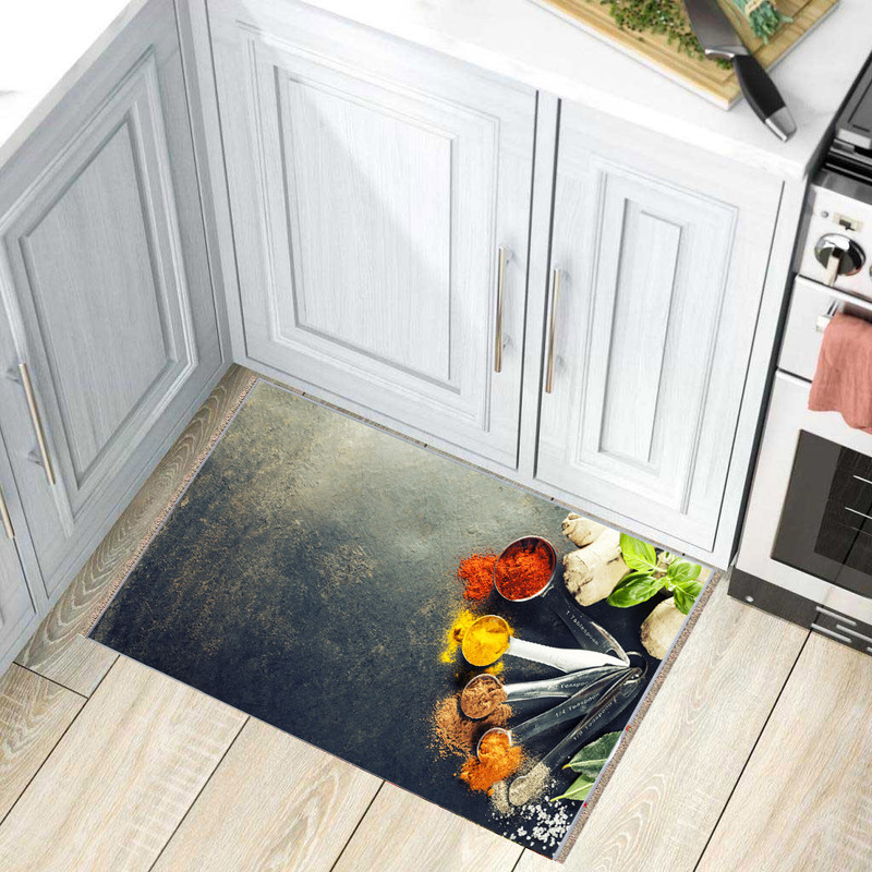 فرش پارچه ای مدل ترمزدار طرح آشپزخانه