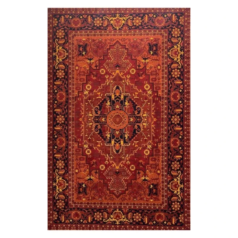 فرش ماشینی 700 شانه زمینه لاکی حاشیه لاکی مدل بلوچ آکریلیک کد 2830