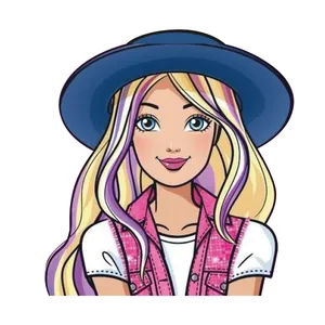 تاپر تزیین کیک مدل باربی کد 004