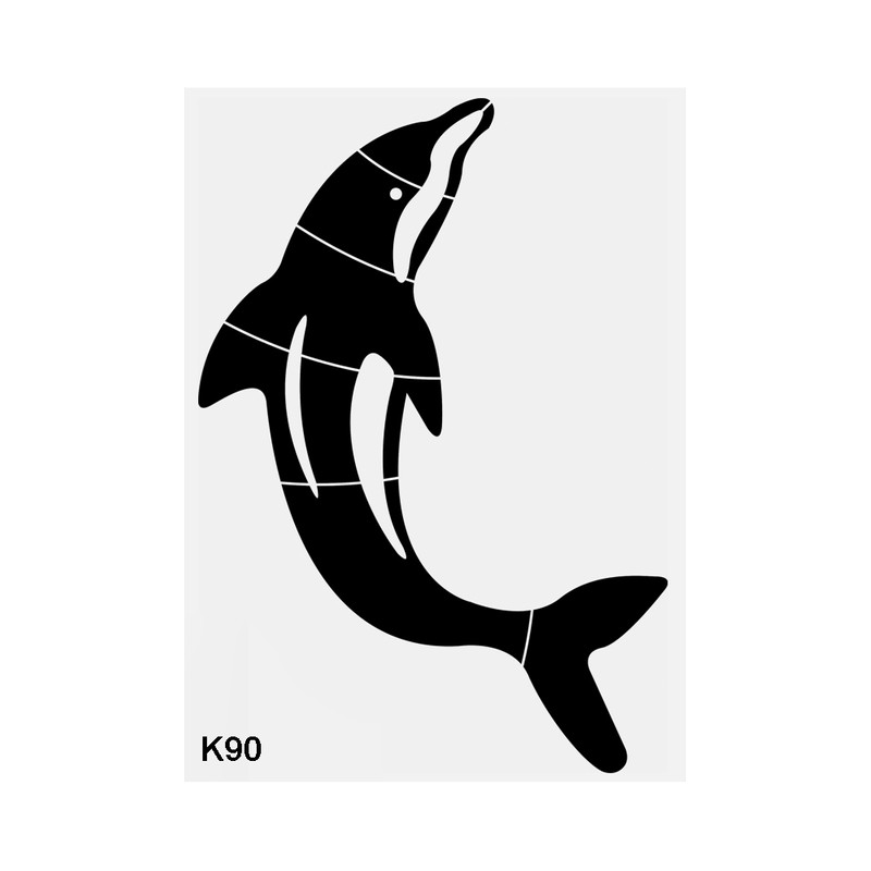 شابلون طرح دلفین کد K90