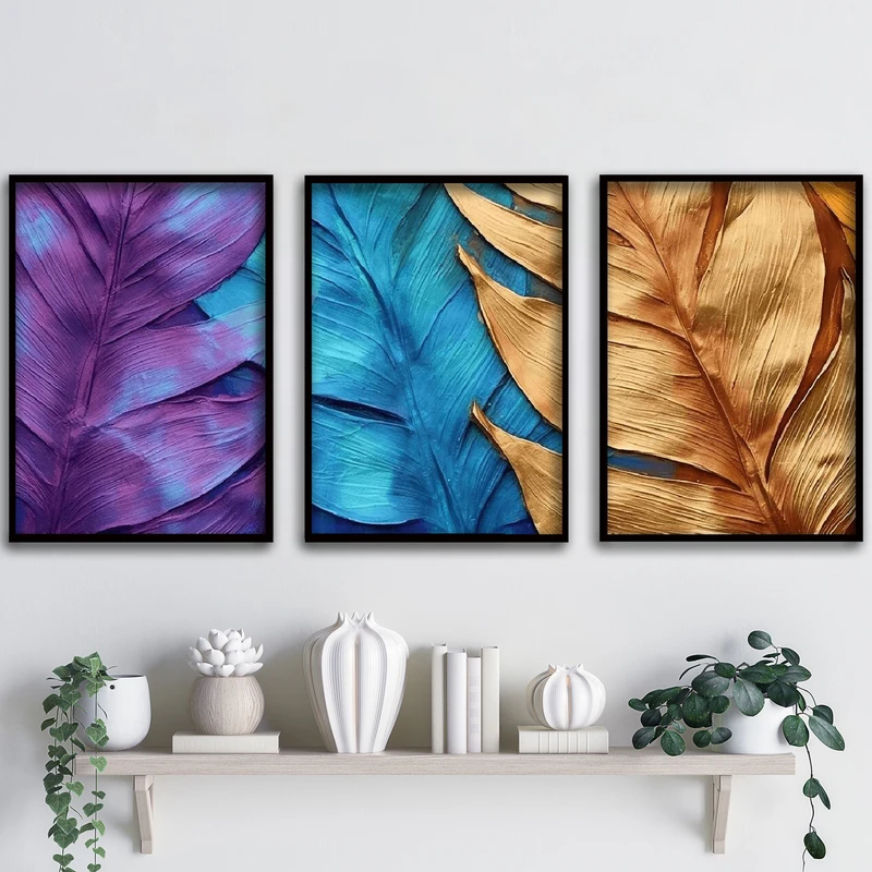 تابلو آتریسا طرح آبستره مدل ATA43 مجموعه 3 عددی 