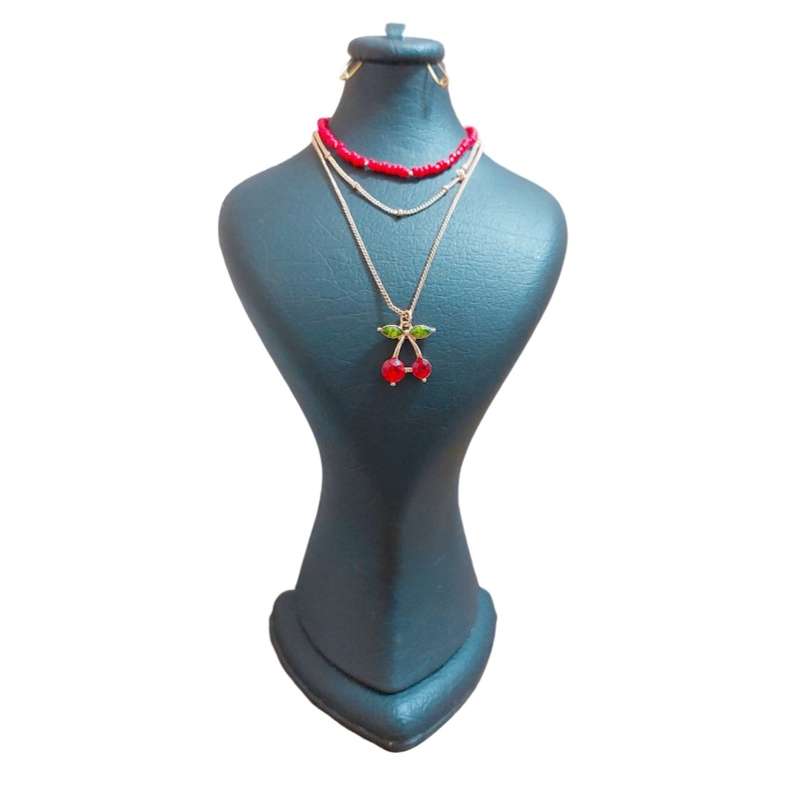 گردنبند زنانه مدل آلبالو