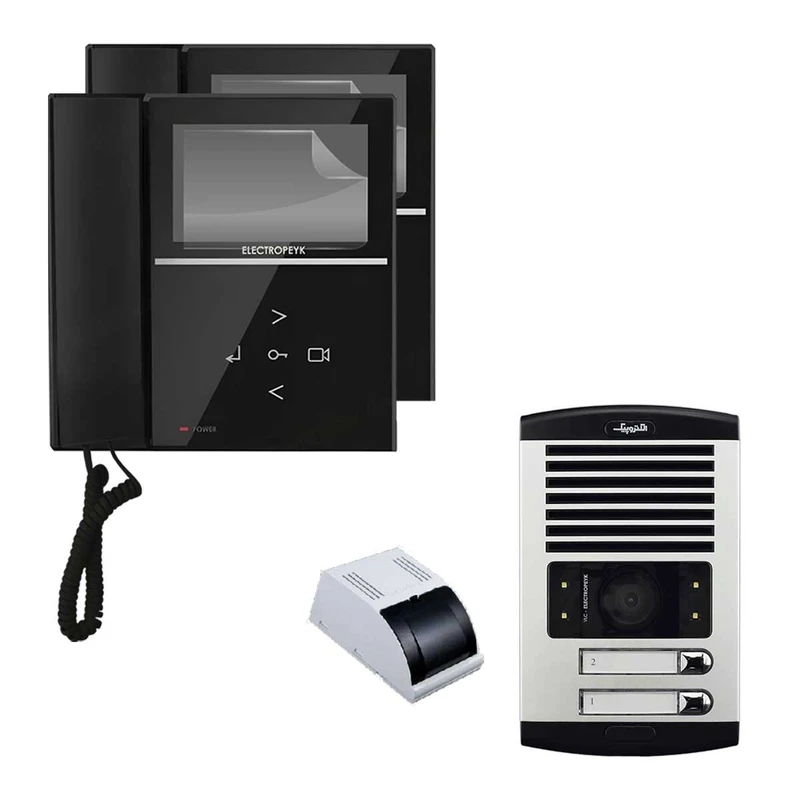  دربازکن تصویری الکتروپیک مدل 592 دو واحدی به همراه محافظ صفحه نمایش