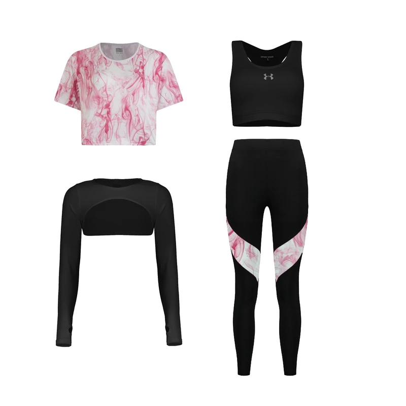 ست چهار تکه لباس ورزشی زنانه مدل 1801-1401-70-56