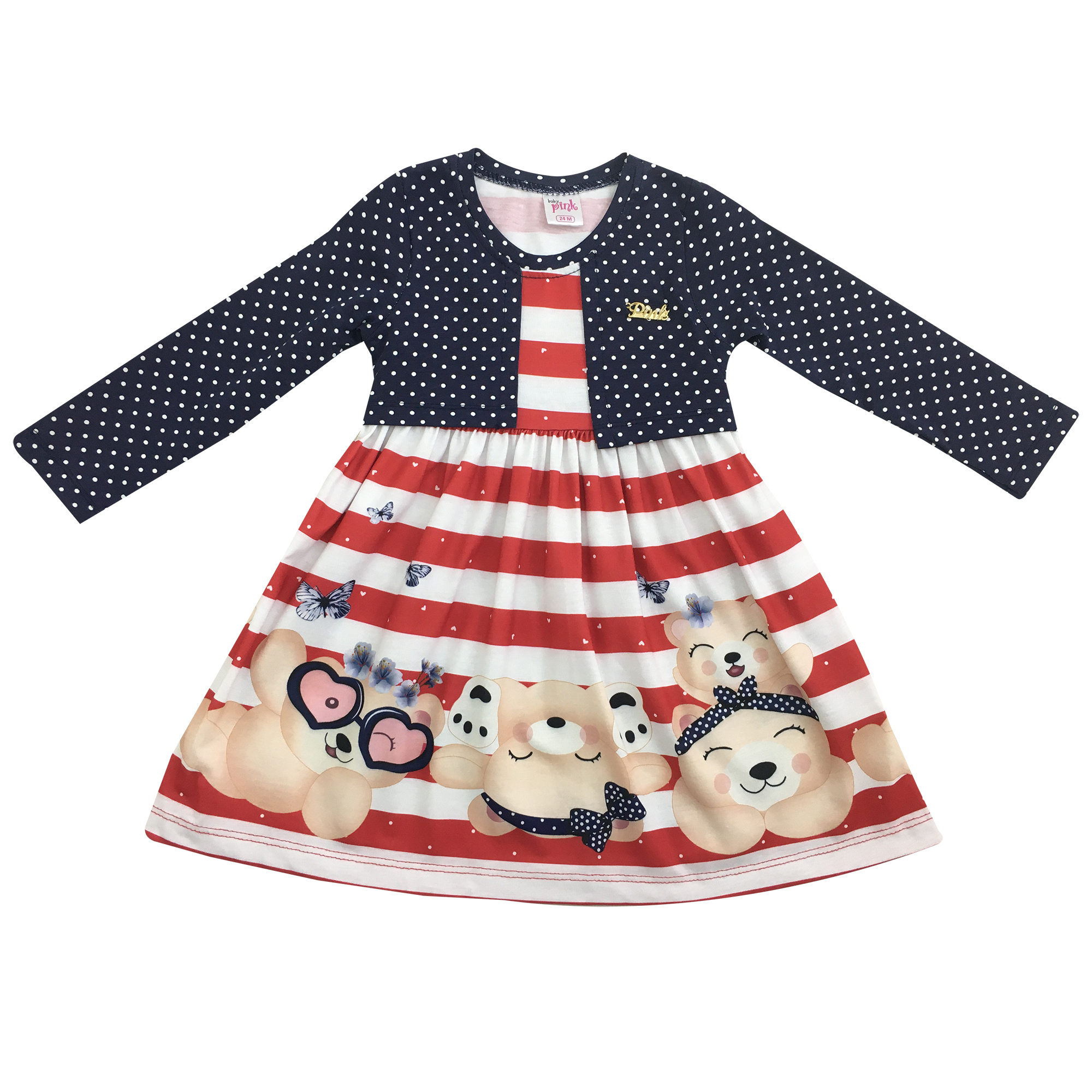 ست کت و پیراهن دخترانه مدل 4341