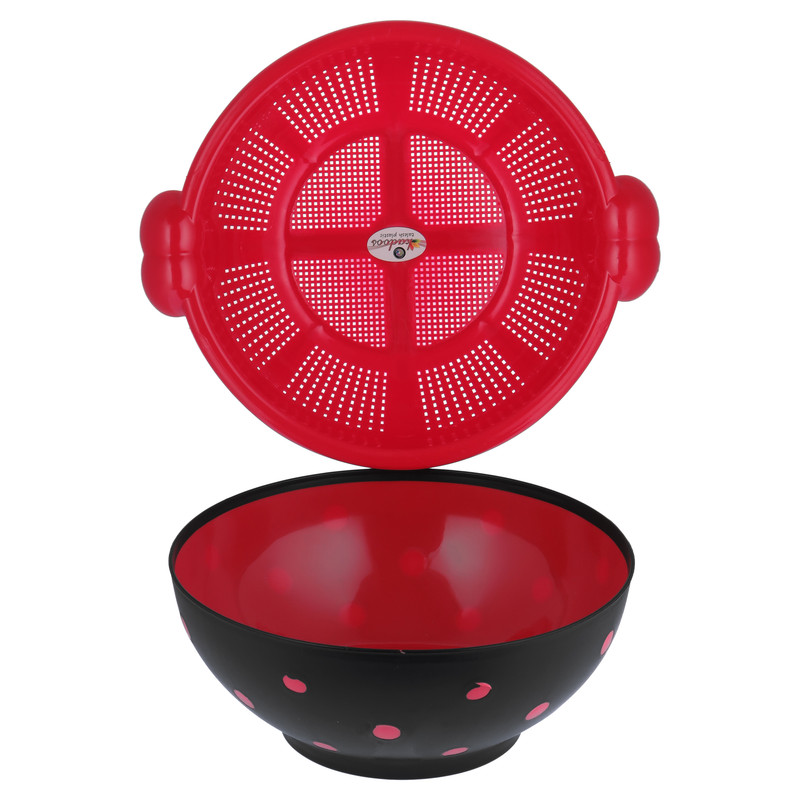 آبکش و آبگیر مدل هایلوکس گرد خالدار مجموعه 2 عددی