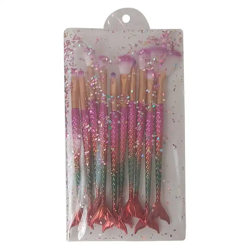 ست برس آرایشی مدل پری دریایی مجموعه 10 عددی