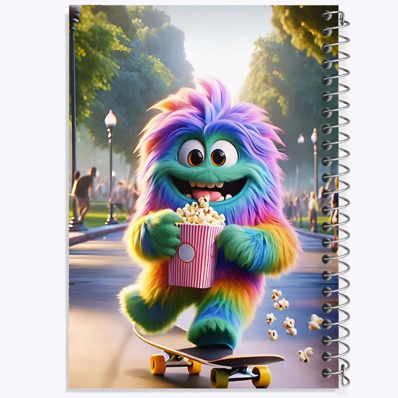 دفتر مشق 100 برگ خندالو طرح هیولای کیوت کد F6281