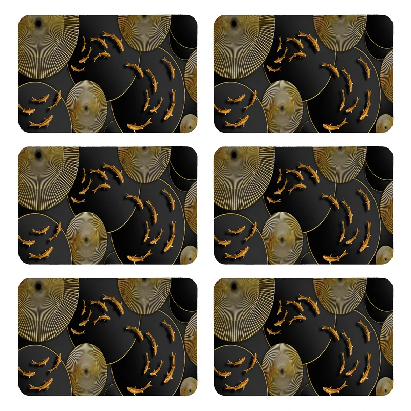 زیربشقابی طرح ماهی کد 8926 بسته 6 عددی 