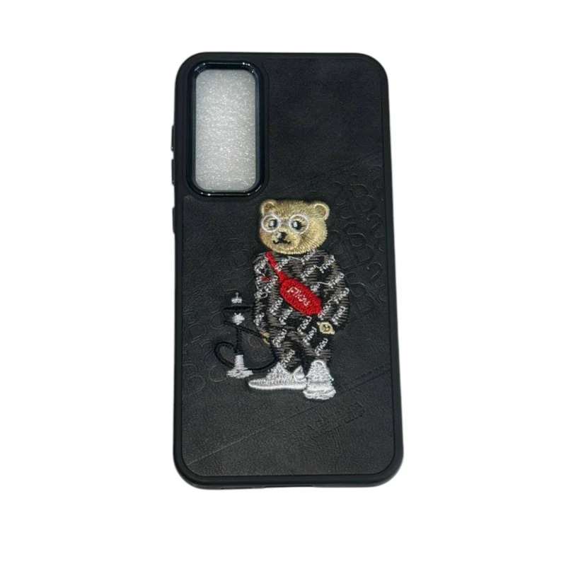 کاور طرح چرم مدل خرس گلدوزی کد Teddy80 مناسب برای گوشی موبایل  سامسونگ Galaxy A15