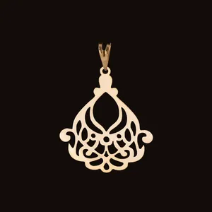 آویز گردنبند طلا 18 عیار زنانه آمانژ مدل اسلیمی کد D10279