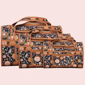 ساک لوازم کودک و نوزاد طرح گل کد 2024 مجموعه 3 عددی