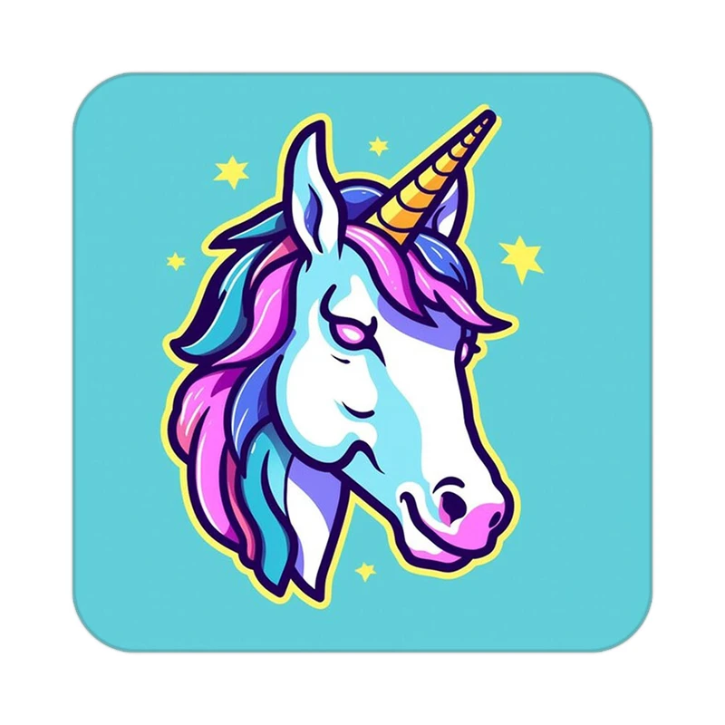 زیر لیوانی کاکتی طرح اسب تک شاخ و یونیکورن مدل mp29774