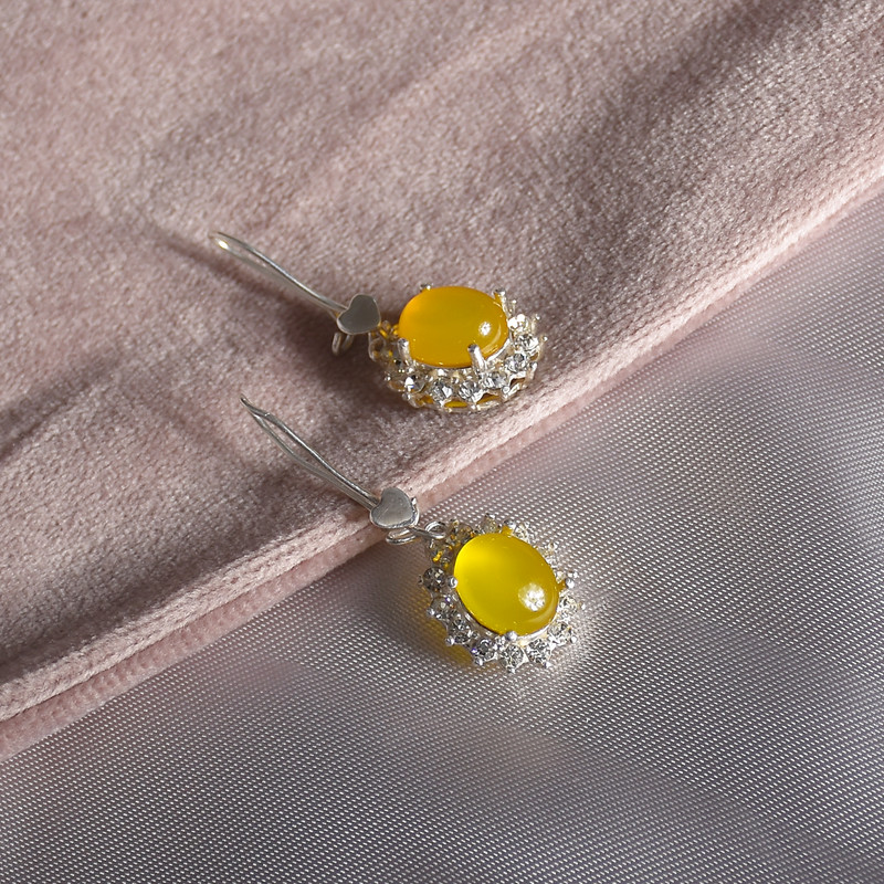 نیم ست نقره زنانه نقره جات لطفی مدل عقیق کد NNSH015