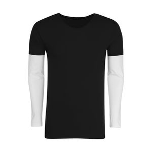 نقد و بررسی تی شرت آستین بلند مردانه اولسون مدل دو تیکه رنگ مشکی توسط خریداران