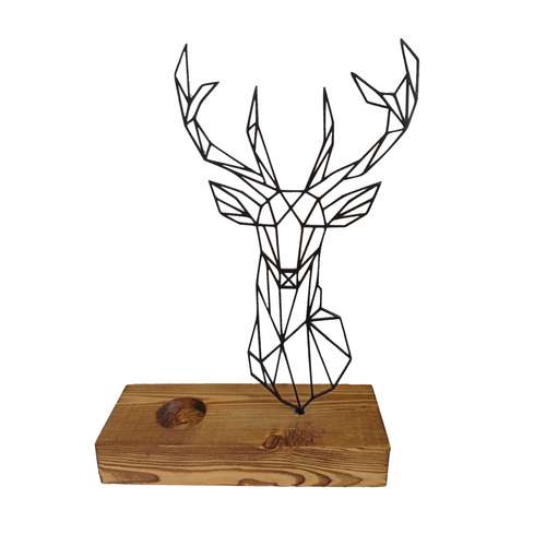 مجسمه مدل گوزن فلزی جئومتریک