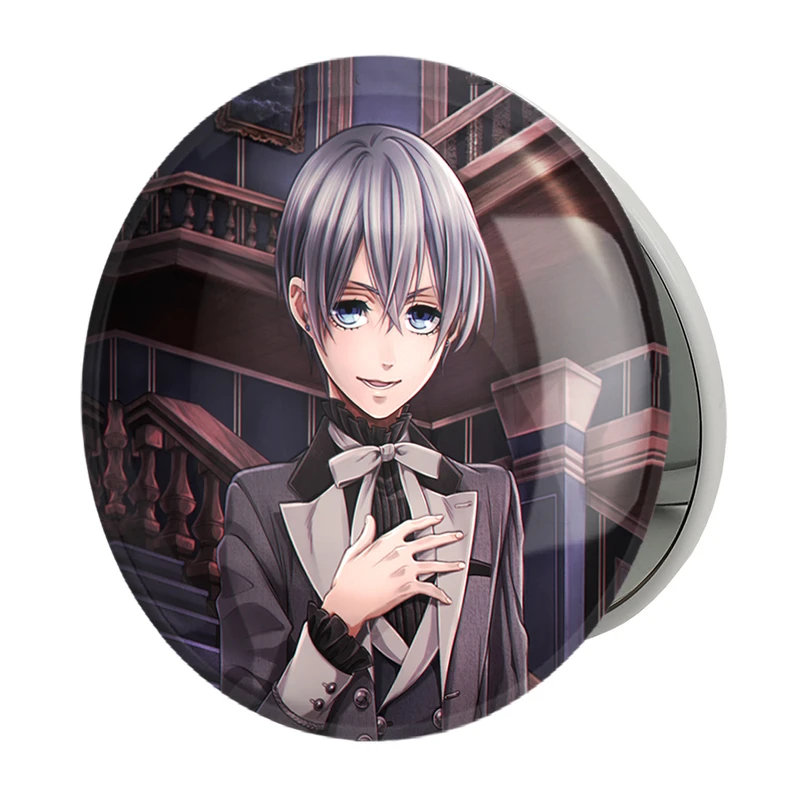 آینه جیبی خندالو طرح شیل انیمه خادم سیاه Black Butler مدل تاشو کد 16320 