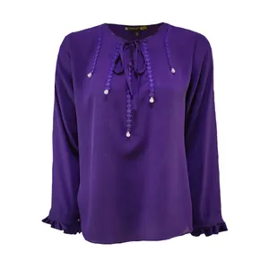 بلوز آستین بلند زنانه مدل پیله دار کد 1515