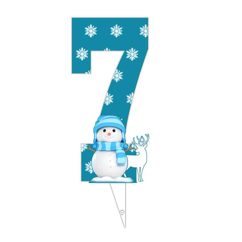 تاپر طرح عدد 7 مدل برف
