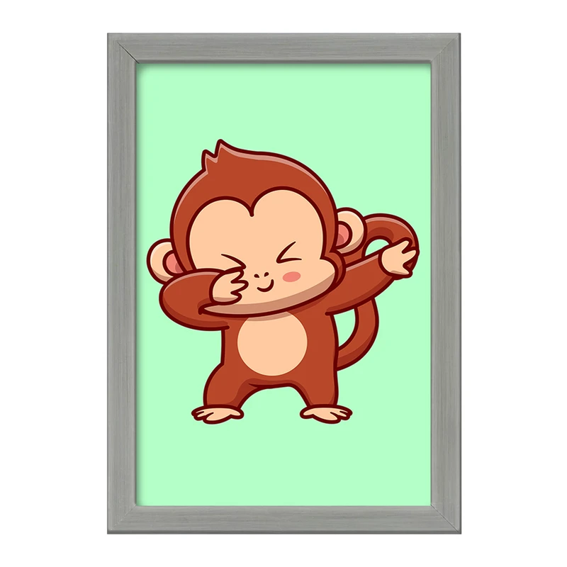 تابلو خندالو طرح  حیوانات بامزه میمون کد 25426