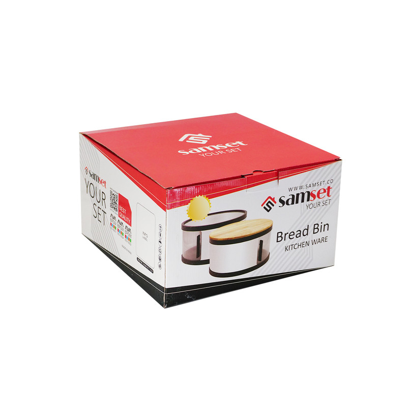 ظرف نان سام ست مدل گرد درب چوبی