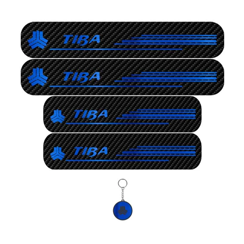 برچسب پارکابی خودرو لندمون کد LC009 MB مناسب برای تیبا مجموعه 4عددی به همراه جاکلیدی