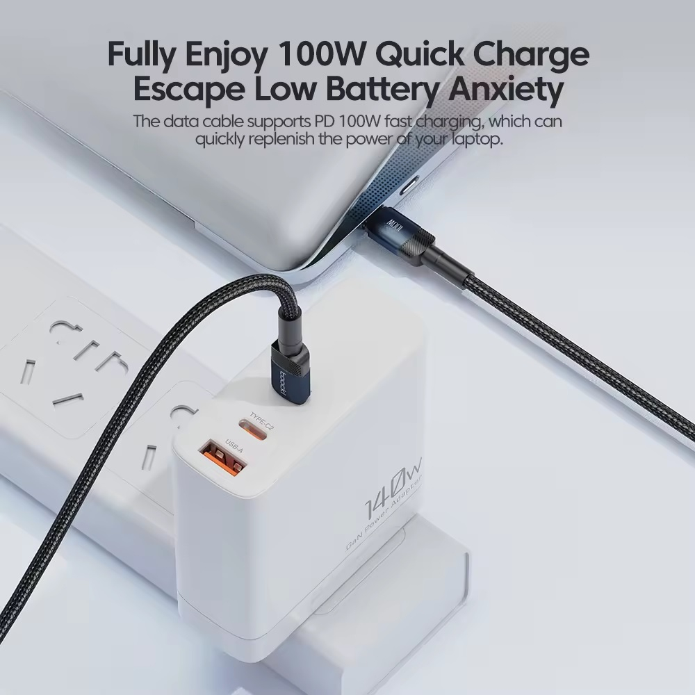 کابل تبدیل USB-C توکی مدل 100W TQ-X12 طول 1 متر