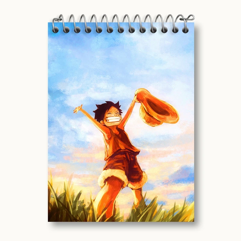 دفتر یادداشت 50 برگ خندالو مدل لوفی انیمه وان پیس One Piece کد 17256