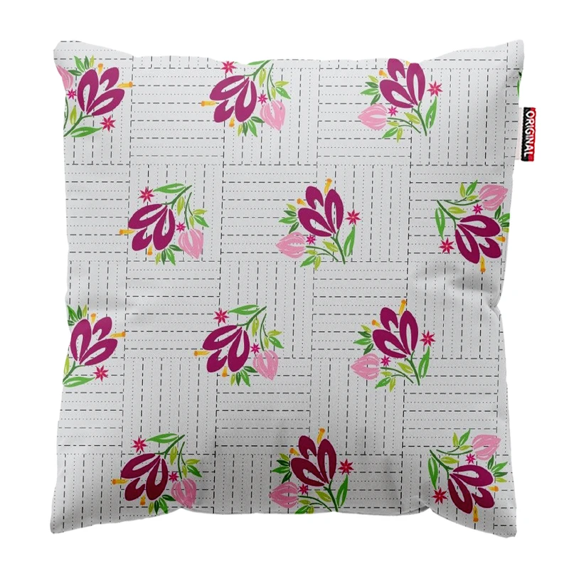 کوسن پاد آفرین طرح گل زیبا کد 3503 سایز 40*40 سانتی متر