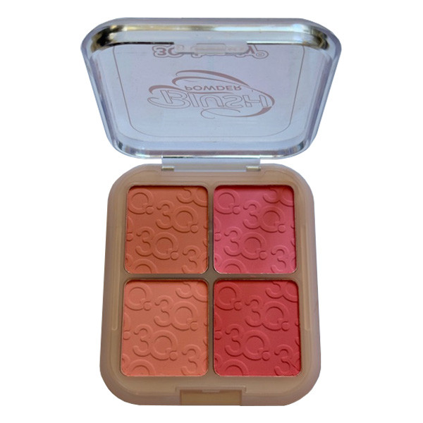 پالت رژ گونه مات تری کیو بیوتی مدل Bloom Rose شماره C 