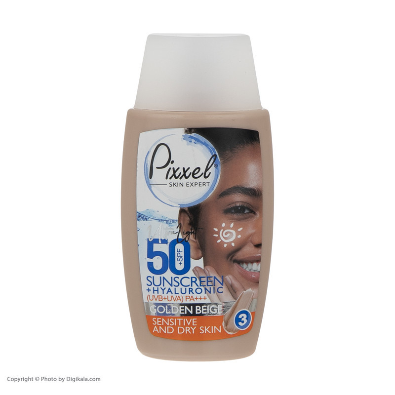 کرم ضد آفتاب رنگی پیکسل SPF 50 مدل 03 ‌مناسب پوست‌ های خشک حجم 50 میلی‌لیتر به همراه کرم ضد آفتاب رنگی پیکسل مدل SPF 50 حجم 7 میلی لیتر