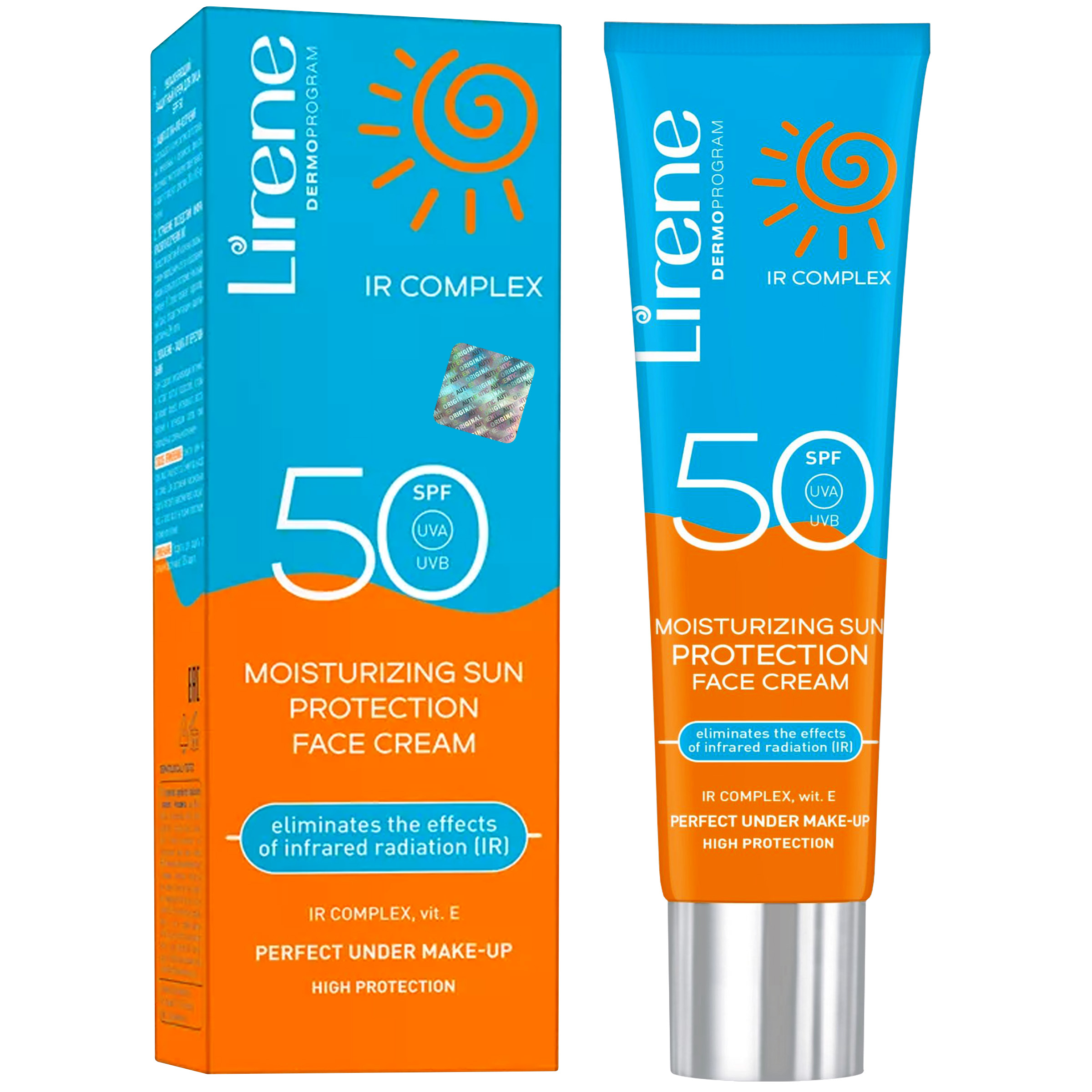 کرم ضد آفتاب بدون رنگ لایرن SPF 50 مدل Protect Complex محافظ IR ، HEV ، UVB ، UVA و PA++++ ضد حساسیت، ضد چروک و ضد پیری، مناسب انواع پوست‌ حجم 40 میلی‌لیتر