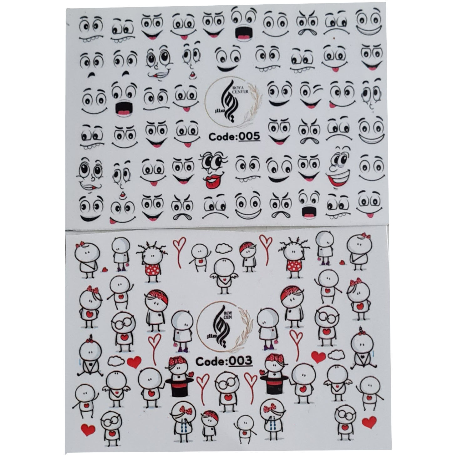 برچسب لنز ناخن رویاسنتر مدل 53مجموعه 2 عددی