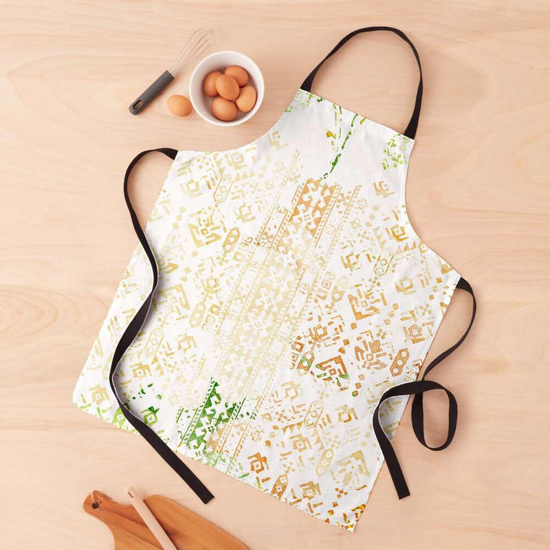 پیش بند آشپزخانه مدوپد طرح گلیم سبز مدل mod00041