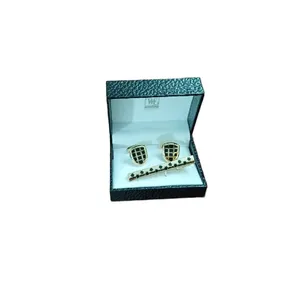 ست دکمه سردست و گیره کراوات مردانه مدل P69
