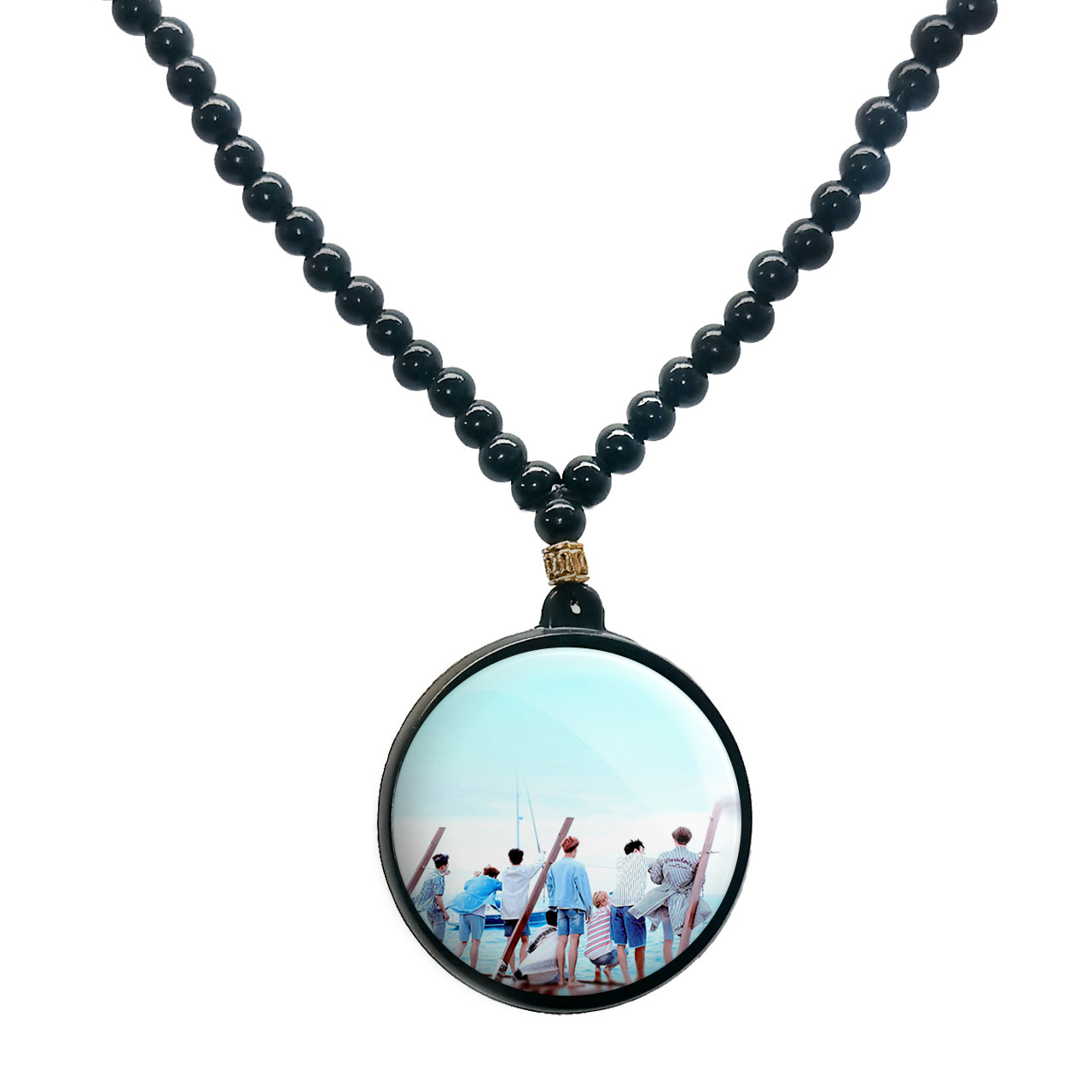 گردنبند پرمانه طرح exo کد pmd.14202 مدل دو طرفه