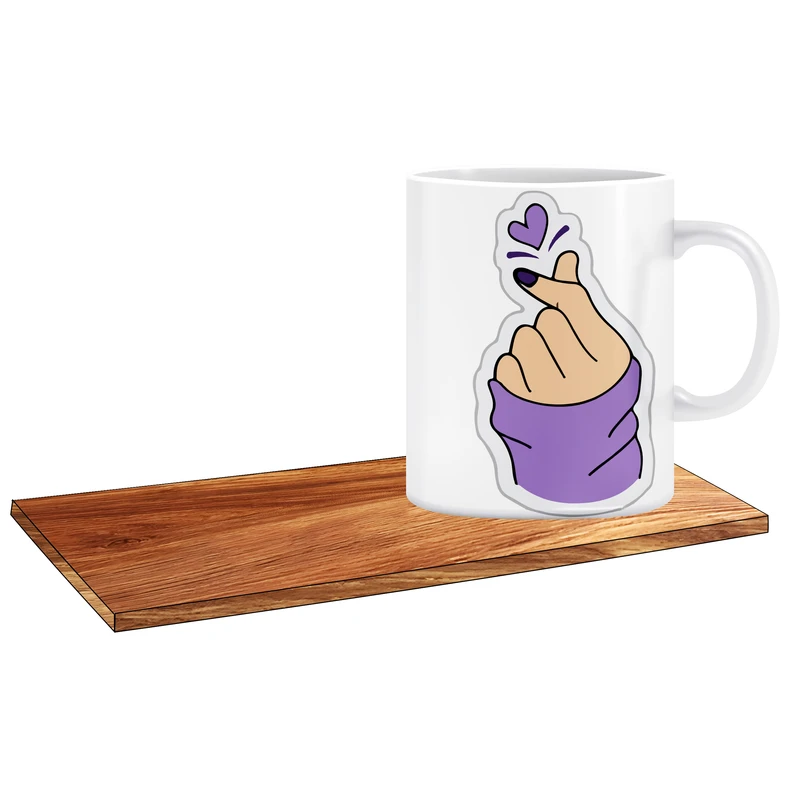 ماگ ال ایکس پی طرح دخترانه کد 185 به همراه زیر لیوانی