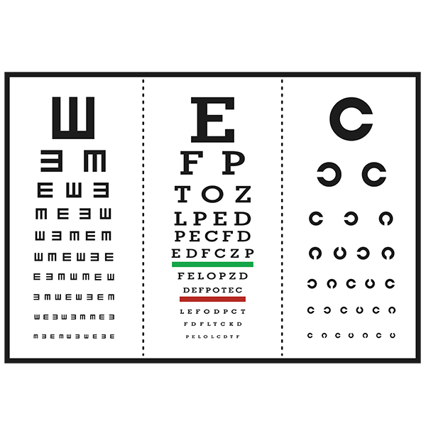 پوستر طرح بینایی سنجی سه منظوره چارت EC