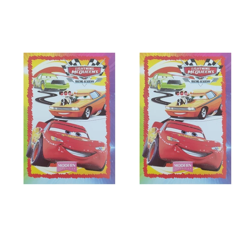 دفتر نقاشی 50 برگ مدل ته چسب طرح ماشین1 کد 007 بسته 2 عددی