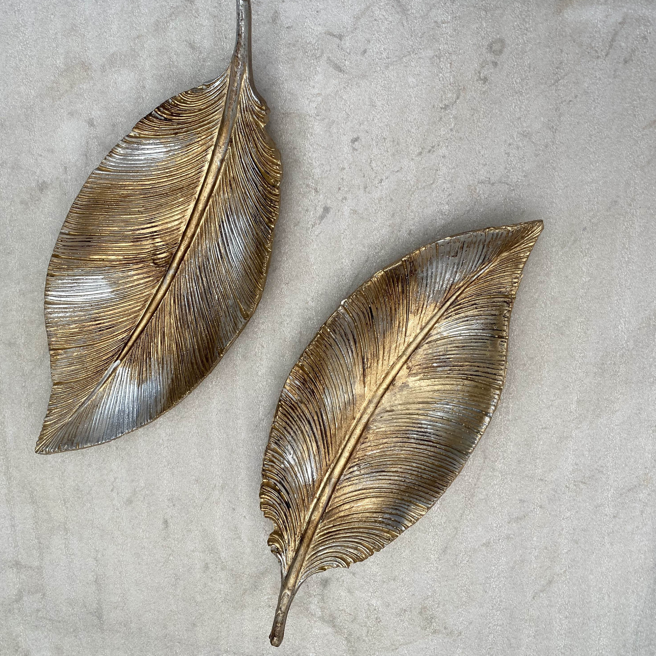 ظرف سرو طرح برگ مجموعه 2 عددی