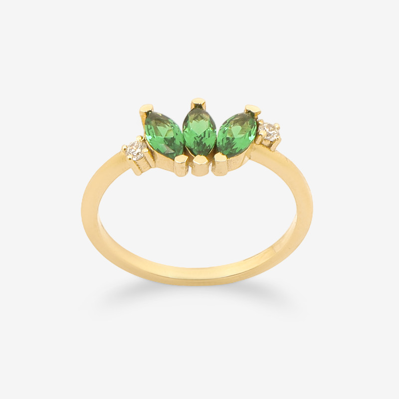 انگشتر طلا 18 عیار زنانه گلدم مدل R353020