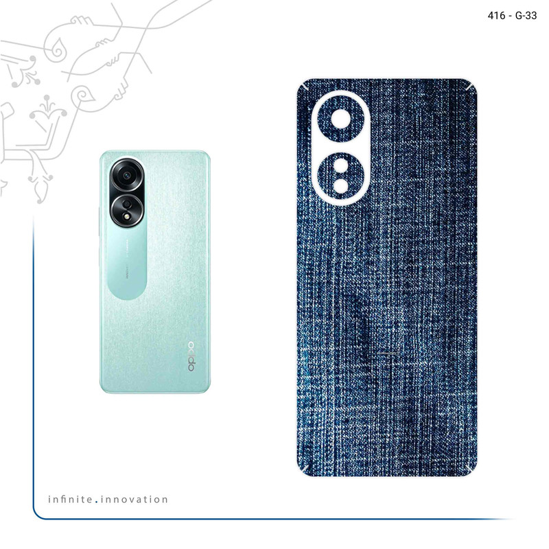 برچسب پوششی ماهوت مدل Fabric Texture 3 مناسب برای گوشی موبایل اپو A58 4G