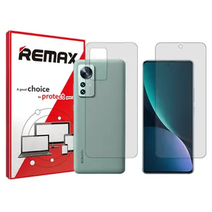 Remax HyGEL model transparent screen protector suitable for Xiaomi 12 Pro mobile phone along with the back protector