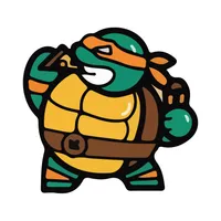 برچسب لپ تاپ پویا مارکت طرح لاک پشت های نینجا کد 1054