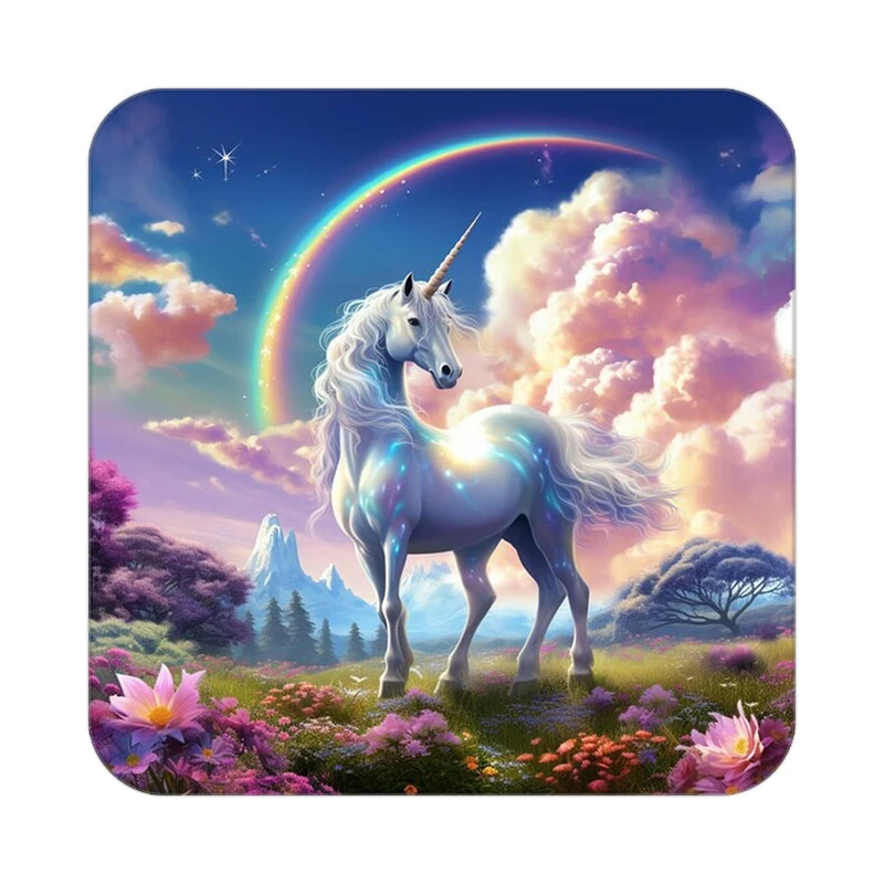 زیر لیوانی کاکتی طرح اسب تک شاخ و یونیکورن مدل mp32058