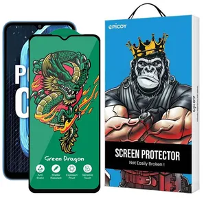 Epicoy Green Dragon ExplosionProof Glass Screen Protector For Xiaomi Poco C31 4G